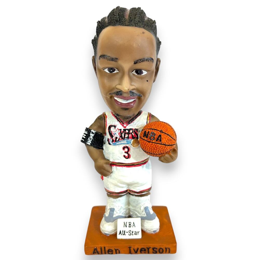 Allen Iverson 2002 McDonalds Reebok Bobble Head White Jersey 76ers 8" Tall